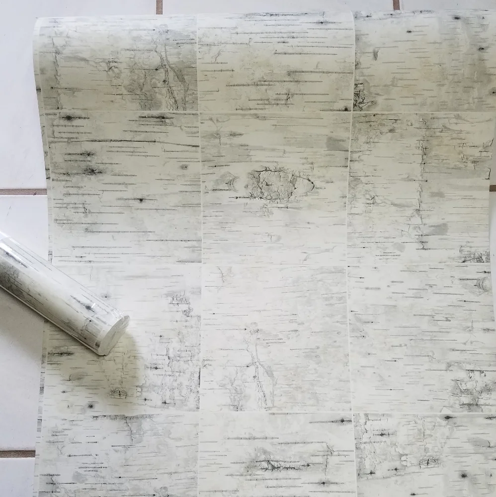 Wallpaper Border Birch Champlain Wood Grid